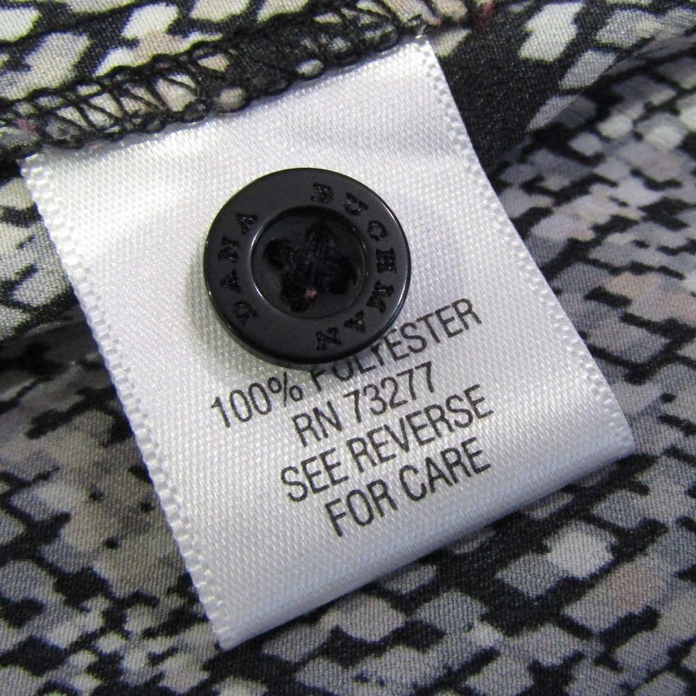 Dana Buchman Python Snake Print Blouse Size M - image 5